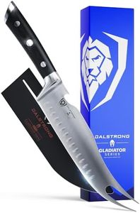 Dalstrong BBQ Pitmaster Meat Knife - 8 inch - Gladiator Series Elite - Forged High Carbon German Steel - Forked Tip & Bottle Opener - G10 Handle - Slicing Kitchen Knife - NSF Certified