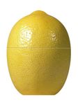 Fackelmann Lemon & Lime Saver, Lemon Storage Container, Keeping Fruit & Citrus Fruit Fresh, Plastic, 12x8x8cm, Yellow