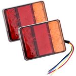 Aprilye 2 Pcs LED Rear Trailer Lights, LED Trailer Lights 12V Universal for Cars RV Trucks - 12 x 9.5 x 2.3cm/ 4.72 x 3.74 x 0.9 inch