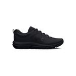 Under Armour Men's Charged Assert 10 Running Shoe, (002) Black/Black/Black, 15 X-Wide