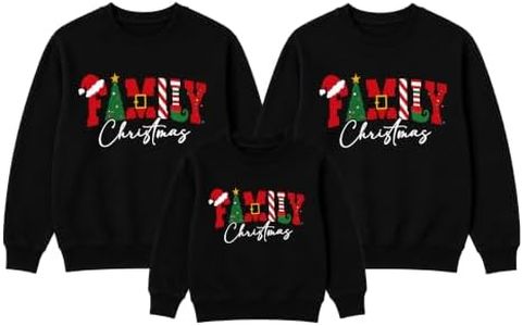 IsPICK Family Christmas Sweatshirts Kids Christmas Sweater Gilds Xmas Tops