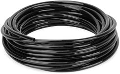 Paor 10 Meters Black Micro Irrigation Tube I.D 4mm/O.D 6mm for Gardening Watering