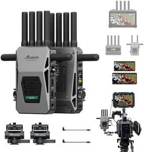 Accsoon CineView Master 4K SDI HDMI Wireless Video Transmitter&Receiver, 2.4Ghz+5Ghz+6GHz Tri-Band 8202ft Range 25 ms Latency, 4K60/1080p60 1 Wired iOS+4 App Monitoring, Real-time Live Stream(1TX+1RX)