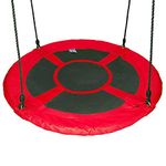 Disc Giant Nest Web Rope Hanging Tree Swing Seat Set Heavy Duty Easy to Set Up for Kids Children Adult Outdoor Backyard Garden 40"/24"