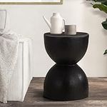 Oikiture Black Side Table for Livin