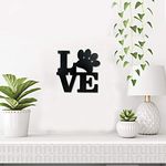 Sehaz Artworks Love Wall Decor Dog Lover Plaque Sign - Black Wooden Plaque Wall Hangings Home Room & Wall Decor Wall Art