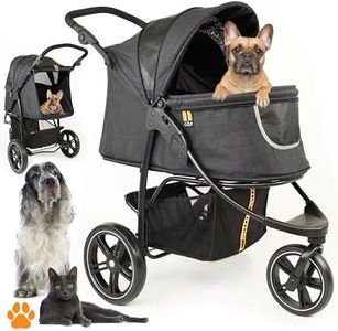 My Duque Cooper - Poussette pour Chien et Buggy pour Animaux | 32 kg | Panier Chien, Poussette Chien et Poussette Chat, Pliable avec Poignée Soft Touch Réglable sur 3 Niveaux et Rangement
