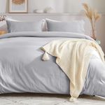 Sasttie Duvet Cover King Size, King Duvet Cover, 3-Piece Duvet Cover Set Includes 1 Duvet Cover (104x90) and 2 Pillowcases (20x36) with Zipper Closure, Ultra Soft Brushed, Light Grey