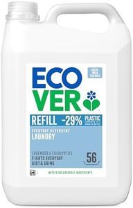 Ecover Bio based Laundry Washing Liquid, Lavender & Eucalyptus, 56 Washes, 5L, packaging may vary
