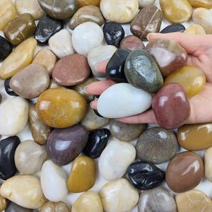 FANTIAN 5 lbs River Rocks Pebbles for Indoor Plants, Decorative Mixed Color River Rocks for Potted Plants Landscaping Fish Tank Patio Garden Vase Fountain and Outdoor Decorative Stones