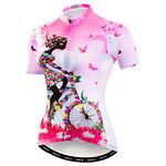 Hotlion Summer Breathable Cycling Jersey Women Mountain Bike Jersey Quick Dry Bicycle Shirt Short Sleeve Cycling Clothing