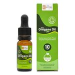 Organic Wild Oregano Oil C80 10ml (70 Servings) - 83%+ Carvacrol & Low Thymol Levels - UK Soil Association Approved - SC Nutra/Sweet Cures