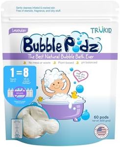 TruKid Bubble Podz Bubble Bath for Baby & Kids, Gentle Refreshing Bath Bomb for Sensitive Skin, pH Balance 7 for Eye Sensitivity, Natural Moisturizers and Ingredients, Lavender (60 Podz)