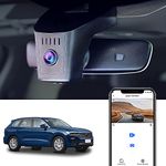 FITCAMX Dash Cam Suitable for Volkswagen Touareg 2019-2024, 4K WiFi UHD 2160P Video, Night Vision, Parking Monitor, G-Sensor, Original Design, 64GB Card