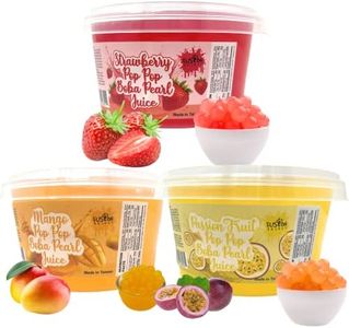 Fusion Select Strawberry, Mango, Passion Fruit Bursting Boba Popping Boba Pearls Fruit Tea Snack Toppings