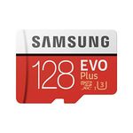 Samsung EVO Plus 128 GB microSDXC UHS-I U3 Memory Card with Adapter