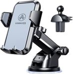VANMASS 2024 BEST Car Phone Mount [Upgraded Stable & Durable] Cell Phone Holder for Dashboard Windshield Vent, Suction Phone Stand Automobile Cradles for iPhone 15 Pro Max 14 13 12 11 SE Samsung S24