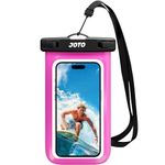 JOTO Waterproof Phone Pouch Cellphone Dry Bag Case for iPhone 15 14 13 12 Pro Max Xs Max XR X 8 7 6S Plus SE, Galaxy S23 S22 S22+ S21 FE up to 7" -Pink
