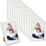 WenYa 4x6 White Photo Frames, 12 Pack 6x4 Picture Frames Wall and Desktop Horizontal Vertical 6-inch Photo Frames for Family Pictures Display (White, 4x6-12pack)