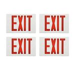 EXITLUX 4 Pack Led Emergency Exit Lights with Battery Backup-UL Certified Hardwired Red UL Standard Emergency Exit Sign Lighting-120/277VAC-Exit Signs with Emergency Lighting for Buniess/Home