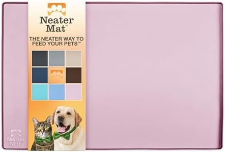 Neater Pet Brands Neater Mat - Waterproof Silicone Pet Bowls Mat - Protect Floors from Food & Water (Light Pink, 32" x 24" Silicone)