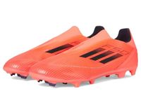 adidas Unisex-Adult F50 League Laceless Firm Ground, Turbo/Aurora Black/Platin Metallic, 10