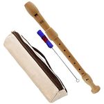 Music Recorder Instrument,Beginner Adult German/Baroque Alto Recorder, 8-hole Wooden Professional Playing Flute Instrument, Storage Bag + Cleaning Stick + Lanyard