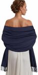 RUI VTRON Pashmina Shawl Wraps for Women Navy Large Winter Scarf Soft Shawls and Wraps for Evening Dresses Shawl for Wedding