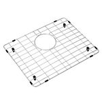 MONSINTA Kitchen Sink Grid and Sink Protectors for Kitchen Sink, Stainless Steel Sink Grids for Bottom of Kitchen Sink, 17 3/4" x 13 11/16" with Rear Drain for Single Sink Bowl, Sink Bottom Grid