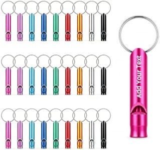20-500pcs Custom Keychain Whistle, Personalized Engraved Whistle 9 Colors