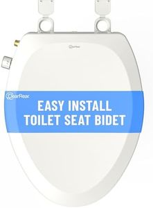 Clear Rear Bidet Toilet Seat - Self-Cleaning Dual Nozzle Bidet Toilet Seat with Adjustable Water Pressure - Easy Installation - Hygienic Accessories