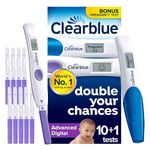 Clearblue 10 Advanced Digital Ovulation Tests and 1 Pregnancy Test Kit – Typically IDENTIFIES at Least 2X More Fertile Days vs LH only Ovulation Test Strips, Double Your Chances of Getting Pregnant