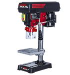 LUMBER JACK 5 Speed Pillar Drill Press has a 13mm Chuck, 240v UK Plug, Workbench Repair Tool, Mini Bench Top Drilling Machine, for Woodworking