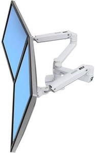 Ergotron – LX Dual Monitor Arm, VESA Desk Mount – for 2 Monitors Up to 27 Inches, 7 to 20 lbs Each – Polished Aluminum