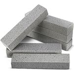 Pumice Stone for Toilet Bowl Cleaning, Remove Hard Water Rings, Limescale Stains, Calcium Buildup, Iron and Rust, Pumice Stick for Toilet, Bathtubs, Pool Shower Tiles, Kitchen, Household, 6 Count