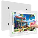 Elice Magnetic A4 Light Board for Diamond Painting, Ultra-Thin Tracing LED Light Box with Side Buttons, Super Bright Diamond Art Light Pad, Light Table for Drawing, Sketching, Weeding Vinyl - White