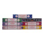 Satya Assorted Incense Sticks 7 Pack of Nag Champa, Superhit,Patchouli, Sandalwood, Dragon's Blood, Positive Vibes, Lavender, | for Meditation, Yoga, Healing, Aromatherapy, Relxation, Spirituality |