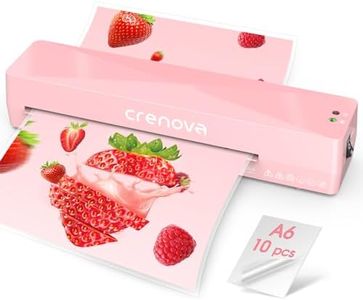 Crenova A4 Laminator Machine 4 in 1 Personal Desktop Hot & Cold with 10 Laminating Pouches No Bubbles 9 Inch Thermal Laminator for Home Office School Business Use Pink