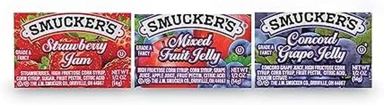 Smucker's Strawberry Jam, Mixed Fruit and Concord Grape Jelly Assortment, (0.5 Ounce) 200 Count