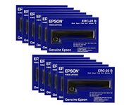 Epson Genuine (ERC-22B) 12-Pack Black Ribbon Cartridge For: M-180, M-181, M-183, M-185 (E65103)