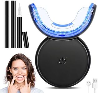 Kit de Blanchiment Dentaire, Teeth Whitening Kit avec 32X LED Lampe de Blanchiment 3Pcs Gel Blanchisseur, Soins Dentaires à Domicile pour éliminer Rapidement Taches et Blanchir les Dents