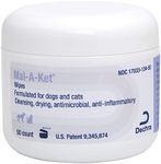 Mal-A-Ket Wipes for Dogs and Cats, 2.25" Round, 50 Count jar