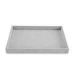 Oirlv Jewellery Tray Velvet Jewellery Organiser Tray Stackable Jewellery Display Tray Grey Jewellery Storage Tray for Earring Ring Necklace Pendant Organiser and Display