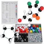 Molecular Model Kit, 240 Pieces Organic and Inorganic Chemistry Molecular Structure Model Chemistry Molecule Building Set with 86 Atoms, 153 Links and 1 Short Link Remover Tool for Teachers Students