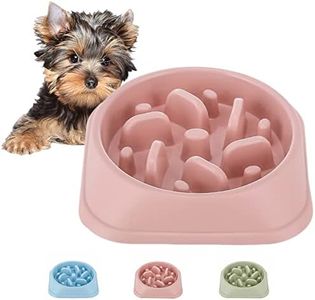 QUMENEY Alimentador Lento para Perros, Rompecabezas Antideslizante para Mascotas más lentos y Alimentos para Alimentos, Duradero Que Evita la Asfixia Divertido Cuenco para pequeños y medianos (Rosa)