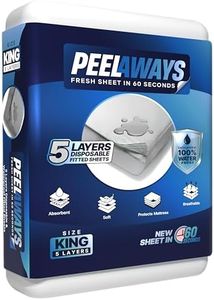 Peelaways Waterproof Disposable Bed Sheets – As Seen On Shark Tank | 5-Layer Absorbent Wellness Sheets for Elderly, Homecare, Hospital Use and Travel