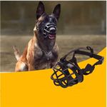 Pitbull Muzzles Anti-Biting Dog Basket for Large Medium Dog Adjustable Dog Muzzle Westie Springer Spaniel Breathable Training Muzzle for Chewing Drinking Bark Outdoor Long Snout Active Dog Basket