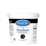 Satin Ice Black Fondant, Vanilla, 1 Kilogram