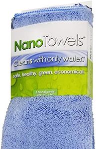 Nano Towels - The Amazing Eco Cloth Wipes that Cleans and Makes Shiny Virtually Any Surface with Only Water. No More Paper Towels Or Toxic Chemicals. 4-Pack. The Original USA Brand. (14x14, Blue)