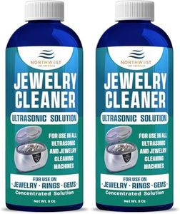 Ultrasonic Jewelry Cleaner Solution - Cleaning Solution for Gold, Silver, Platinum Diamonds and Non-Porous Precious & Semi-Precious Jewelry (2 Pack)